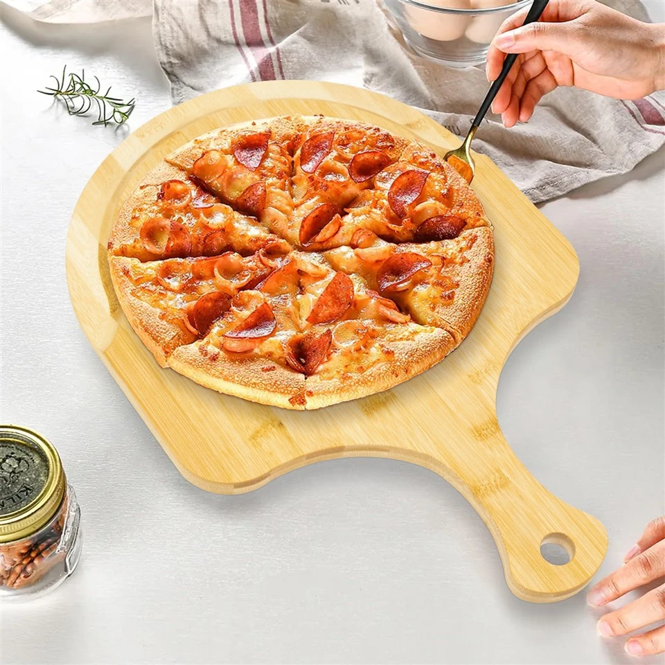 Bamboo Pizza Board With Handles
